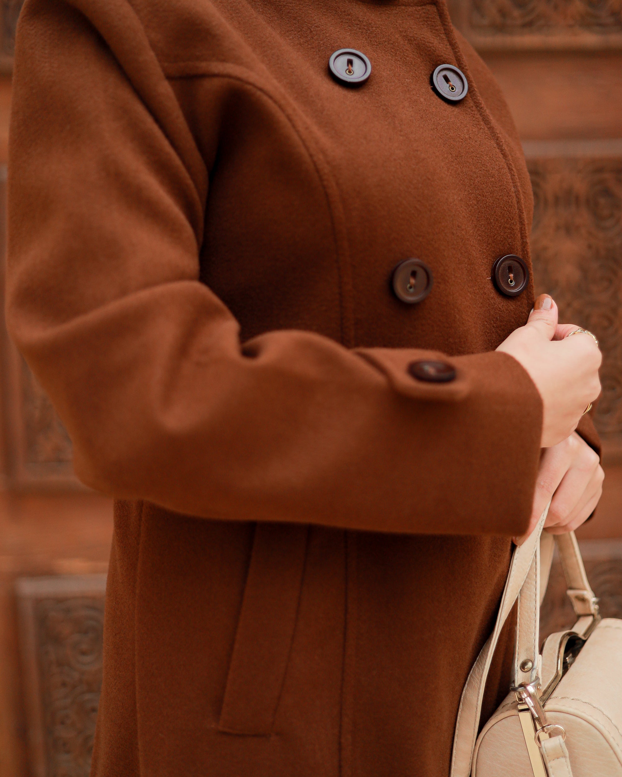 Princess Wool Coat – Burgundy