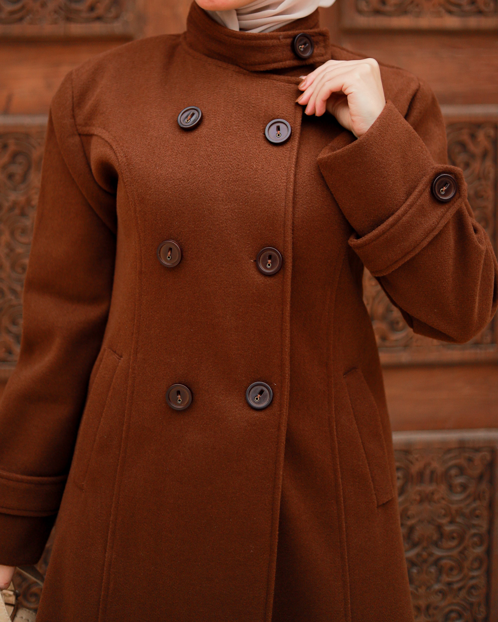 Princess Wool Coat – Burgundy